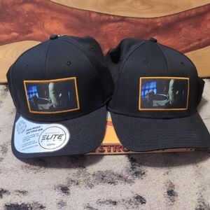 Black Baseball Cap with Graphic Design